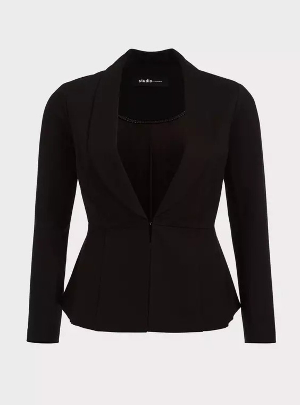 NWT Studio by Torrid Black Ponte Peplum Blazer Size 4 (4X / 26)